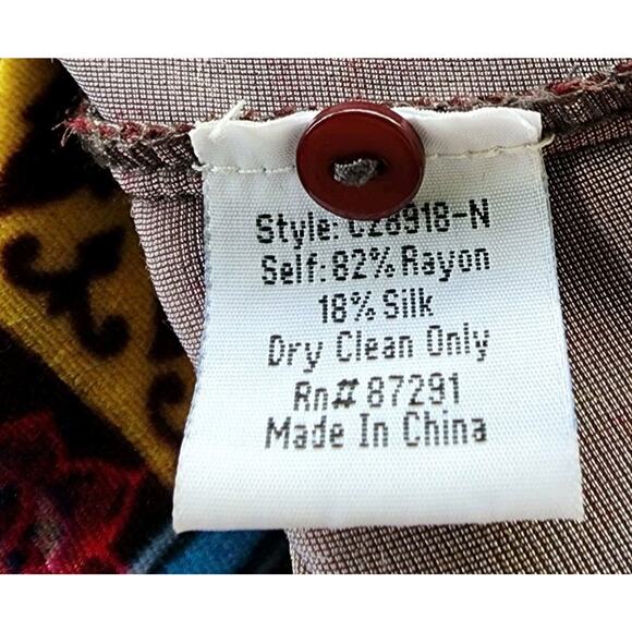 Johnny Was Dream Velvet Button Front Tunic Top floral 2XL Boho Plus Size Luxury - Picture 6 of 6